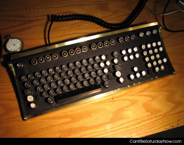 Type board - old school keyboard set up as a new school one