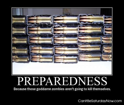 Preparedness - you need ammo because of zombies