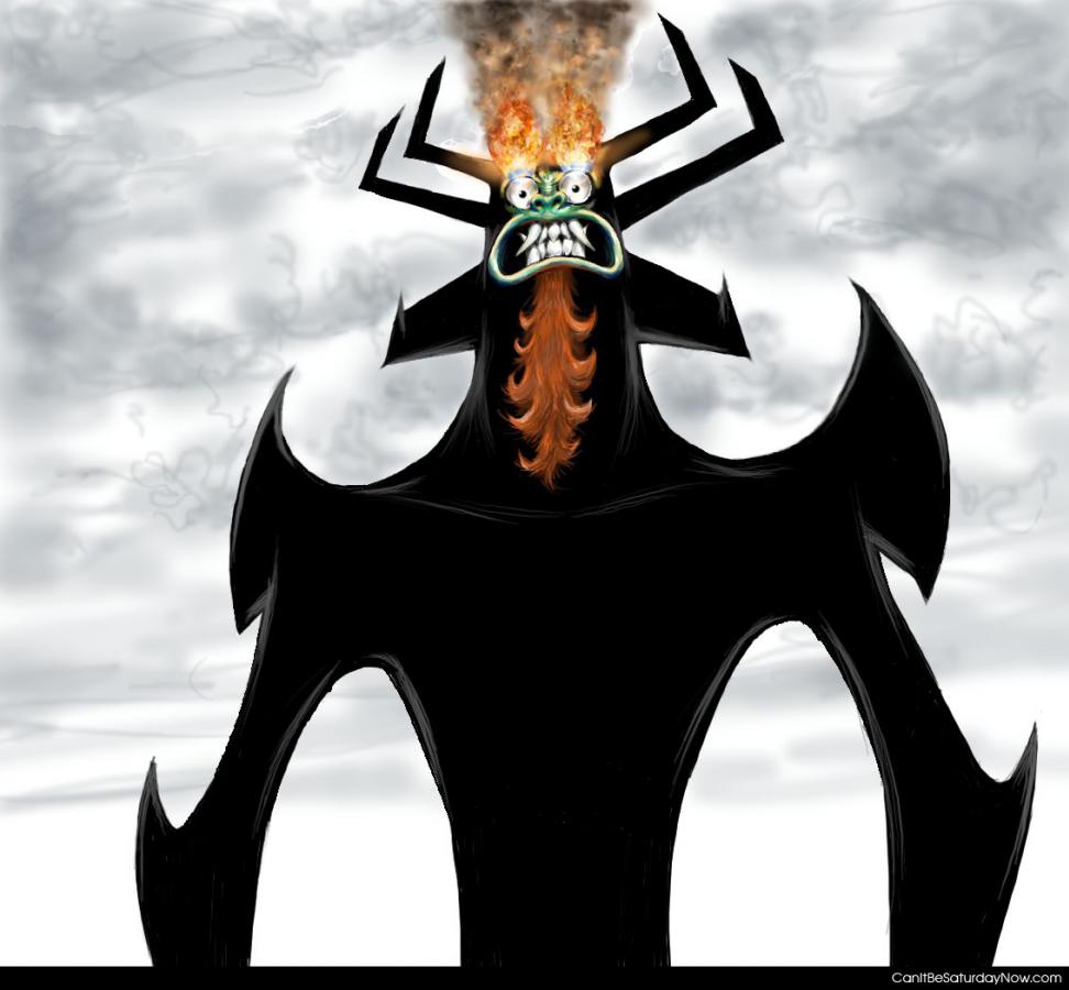 Aku - behold the all mighty Aku. Re drawn rather well.