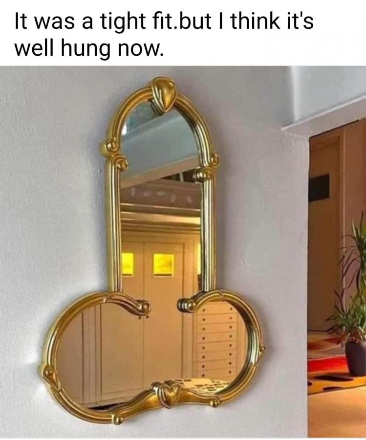 penis mirror - makes you look cocky