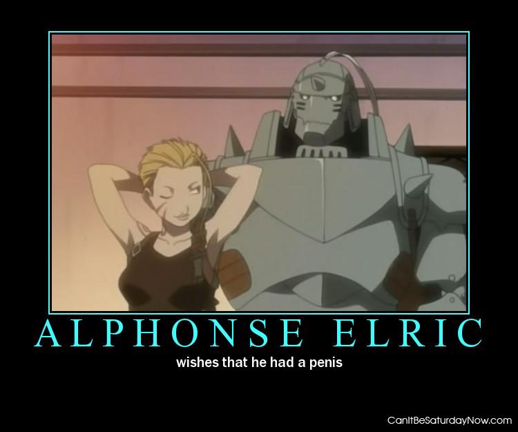 Alphonse Elric - wishes that he had a penis
