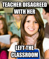 Teacher disagreed with her