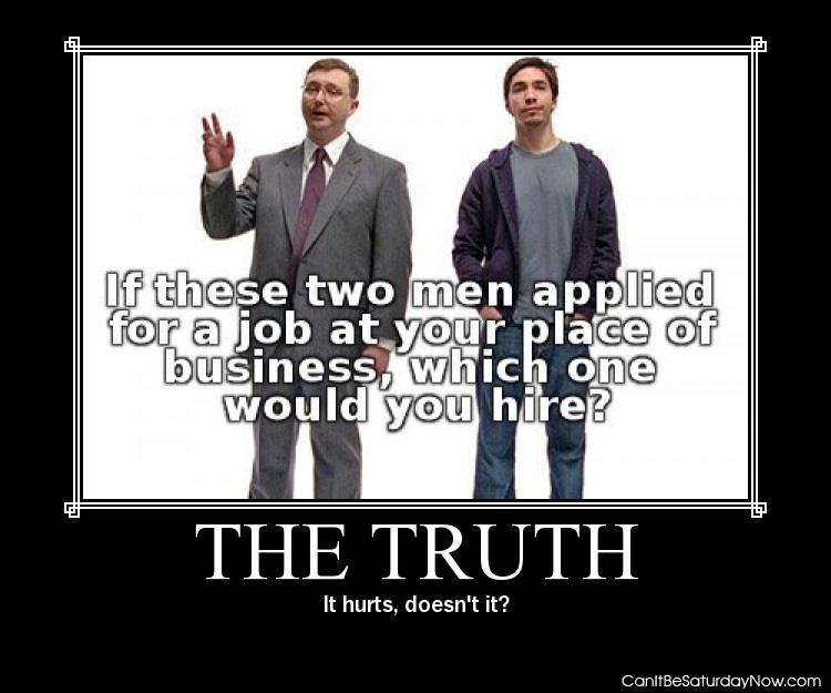 The Truth - Who would you hire?