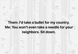 Bullet over a needle