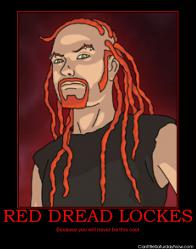 Red dread lockes