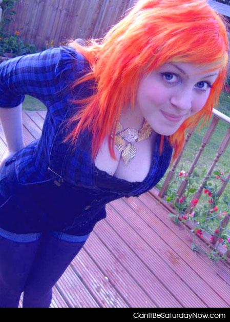 Orange hair - We ave all seen bleached blond and died red but orange?