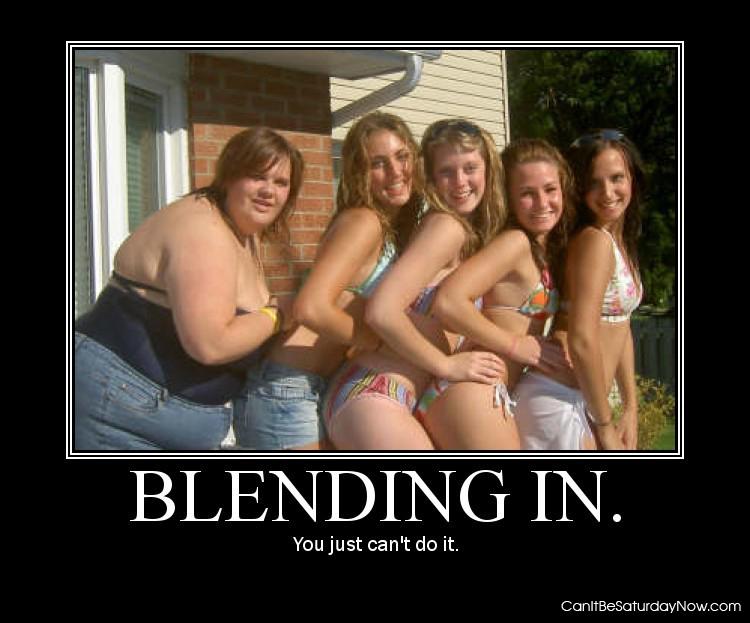 Blending in - Fat girls are no good at it
