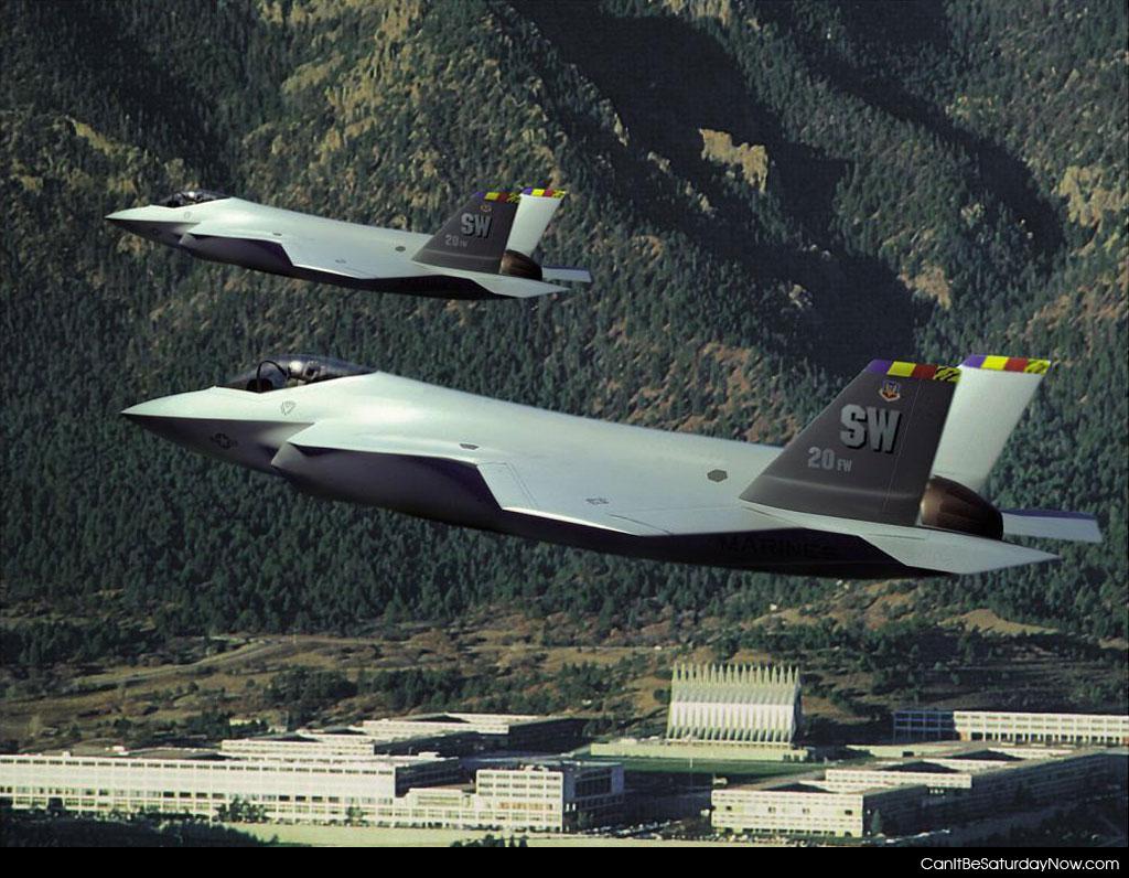 Cgi over USAFA - CGI plan over The Unites States Air Force Academy