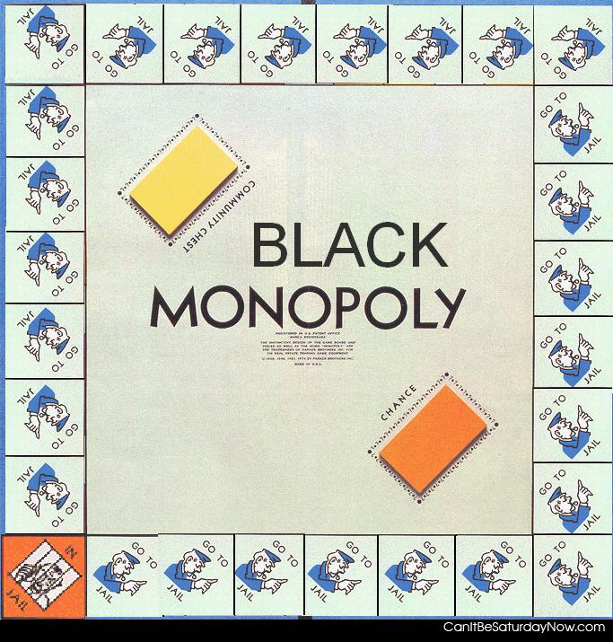 black monoply - The go to jail game