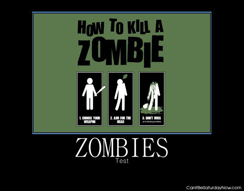 Kill Zombies - How to kill a Zombie