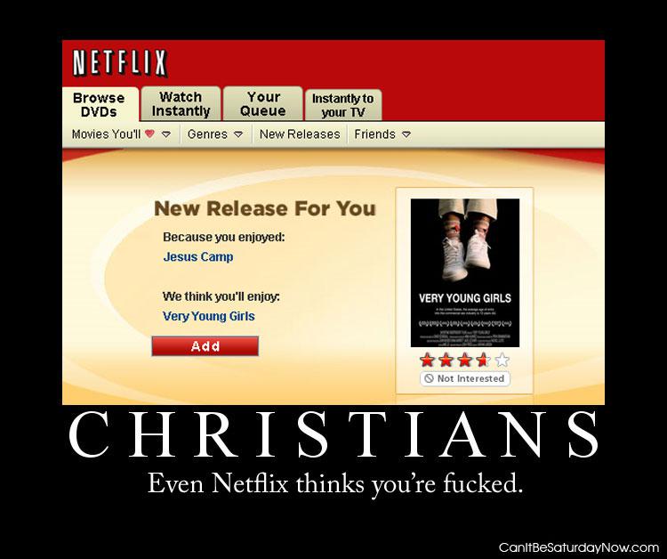 Christian movies - they have odd movie tastes