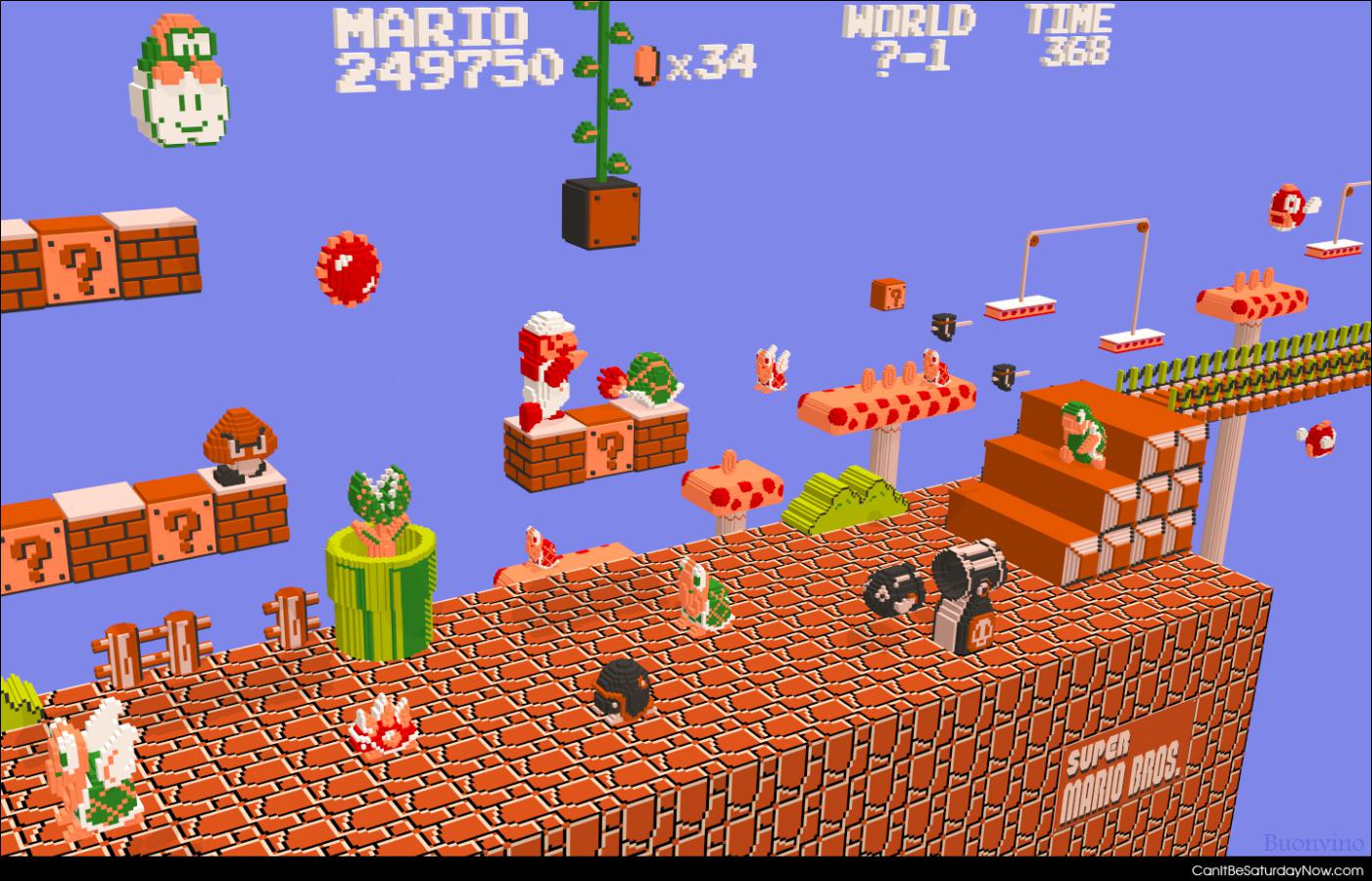 3d smw2 - 3d view of super Mario world