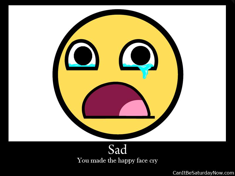 Sadness - you made him cry