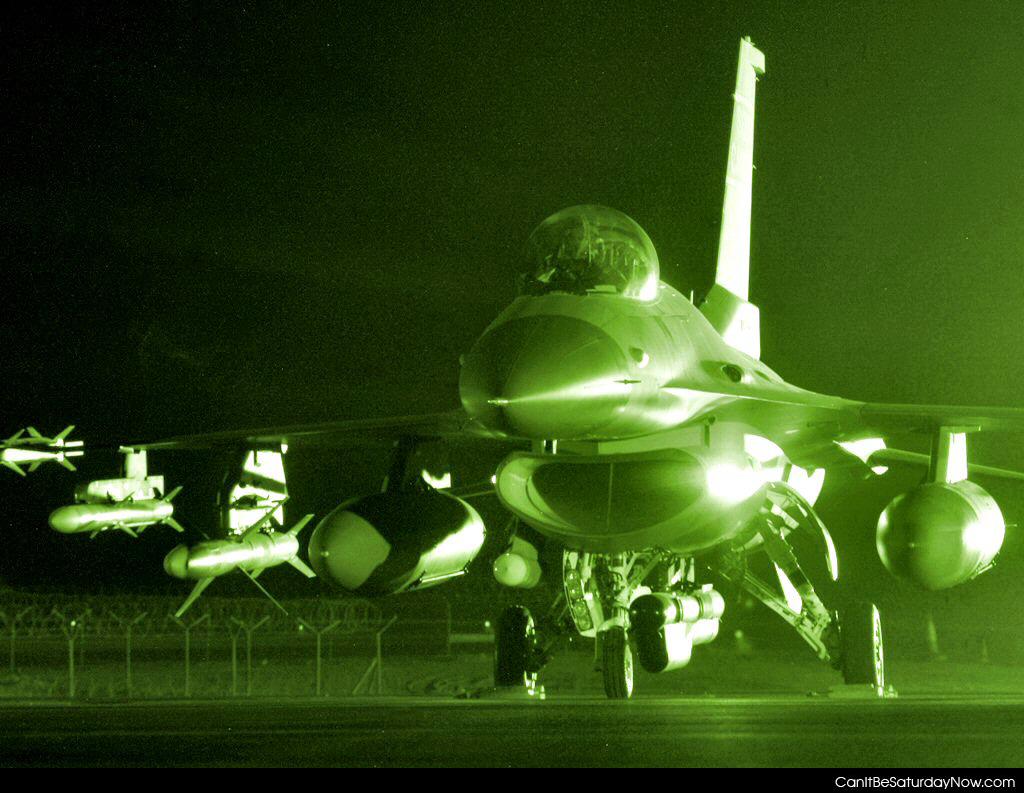 Night jet - Jet seen with night vision