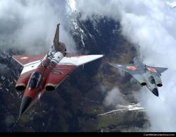Jets over mountains