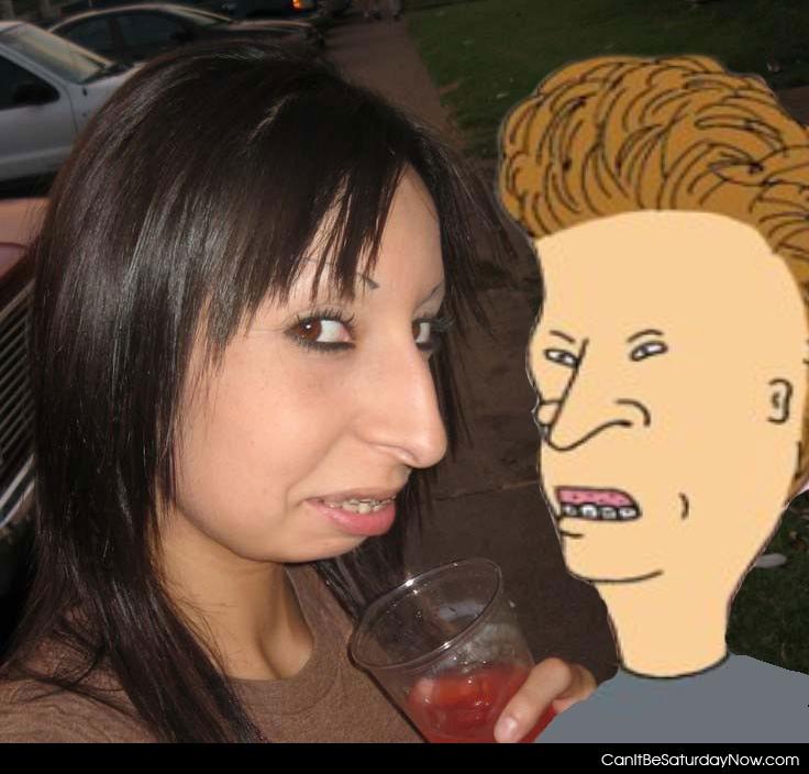 Looks like butthead - I hope this was shopped