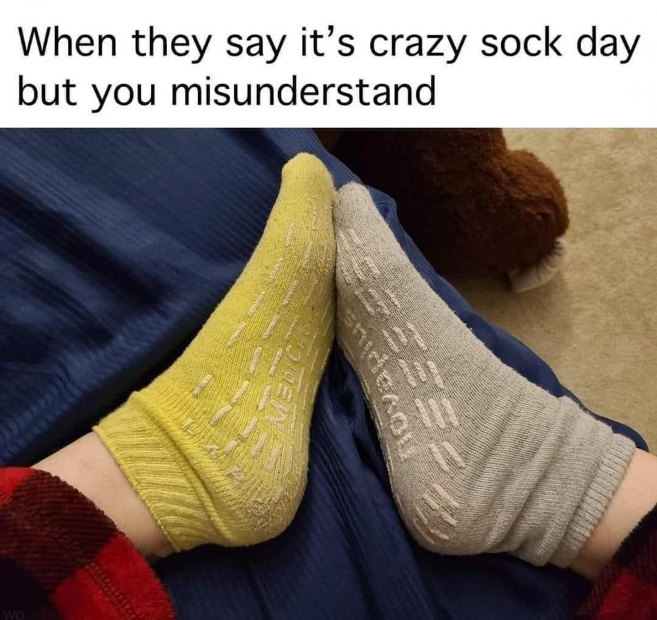 crazy sock day - still crazy