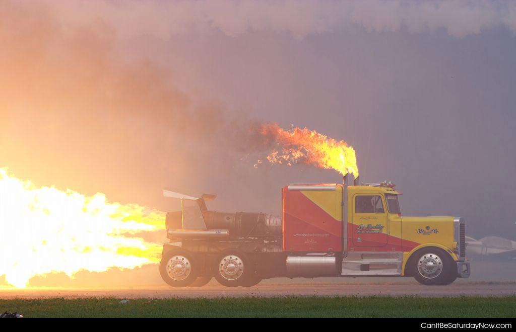 Jet truck - Its a truck with a jet engine
