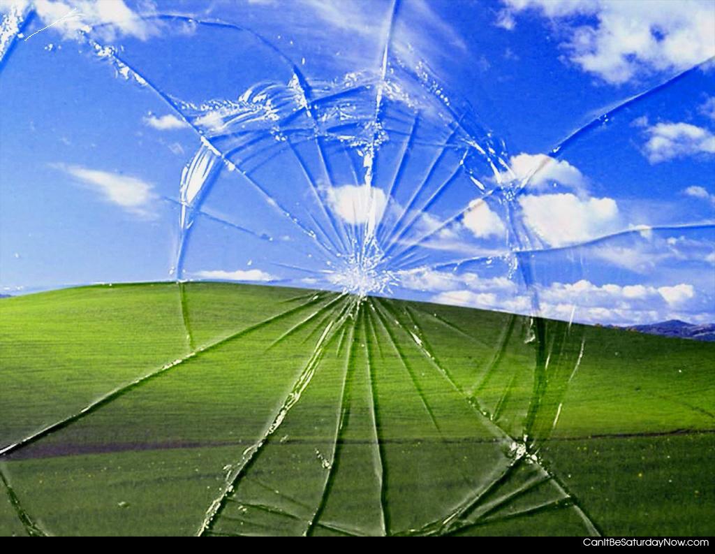 Broken screen - make this your co workers background