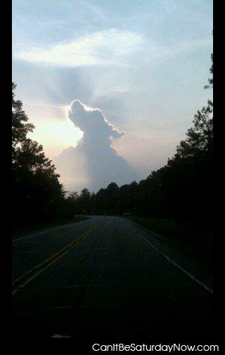 Dog cloud - this cloud looks like a dog