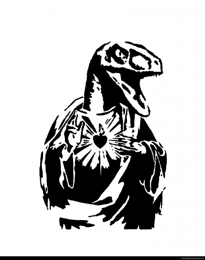 Rapter stencil - Now you can spray paint your raptor