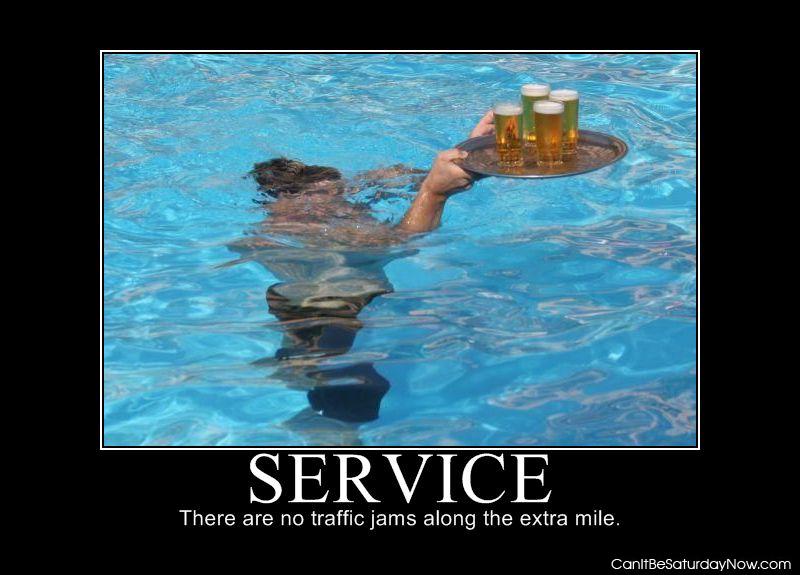 Water service - she works the extra mile