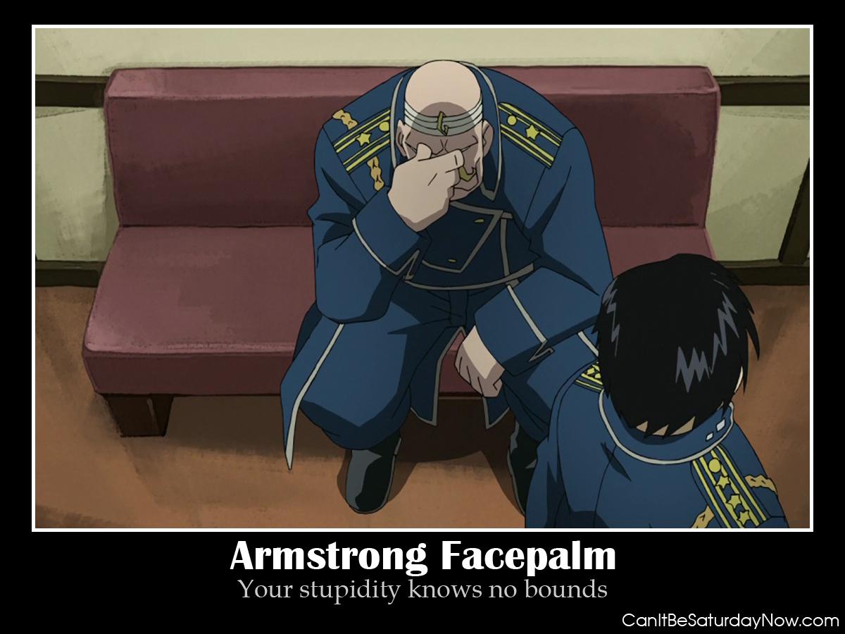 Armstrong Facepalm - Facepalm from Full Metal Alchemist